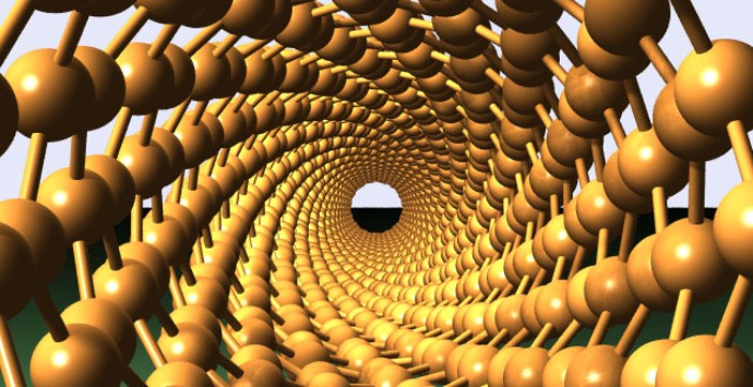 Golden nanotube
